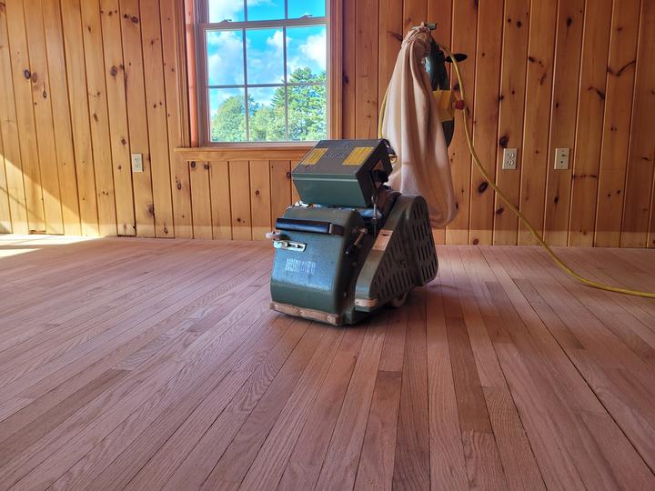 Sanded oak floor